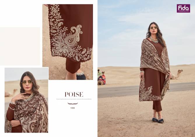 Taksh By Fida Embroidery Work Cotton Dress Material Wholesale Shop In Surat
